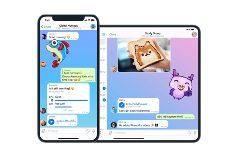Telegram iOS版截图 - iPhone和iPad适配